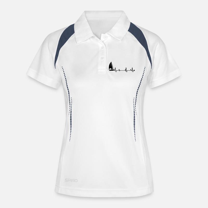 Sail - Women's Polo breathable - white/navy
