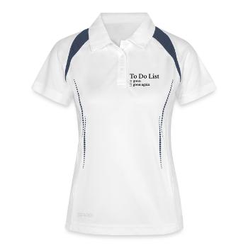 Funny To-Do List: My To-Do List - Women's Polo breathable - white/navy - Front