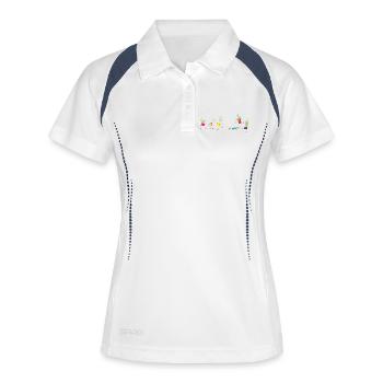 Botaniste - Polo respirant Femme - blanc/marine - Devant