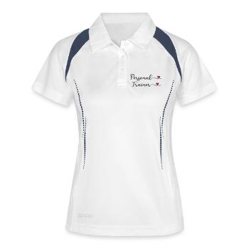 Personal Trainer - Women's Polo breathable - white/navy - Front