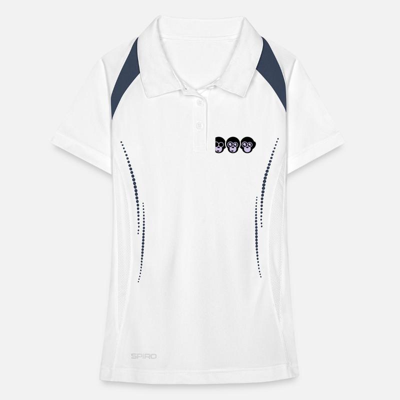 trois singes Polo respirant Femme