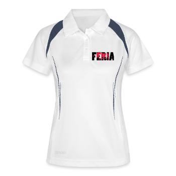 Feria - Polo respirant Femme - blanc/marine - Devant
