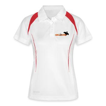 Halloween 2 - Frauen Polo atmungsaktiv - Weiß/Navy - Vorne