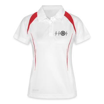 Jantes Love Pulse Symbole de jante Roue Roues Graphique - Polo respirant Femme - blanc/marine - Devant
