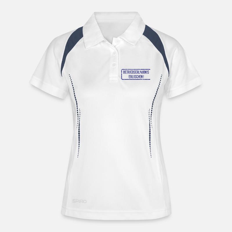 Operating licence expired! - Women's Polo breathable - white/navy