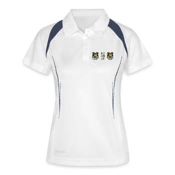 Sheep Dog - Frauen Polo atmungsaktiv - Weiß/Navy - Vorne