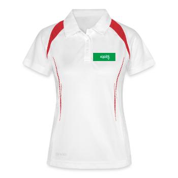 Lagos, Nigeria, Street Art, Souvenir - Polo respirant Femme - blanc/marine - Devant