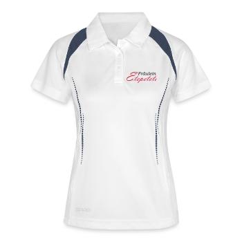 Miss Etepetete lettering - Women's Polo breathable - white/navy - Front