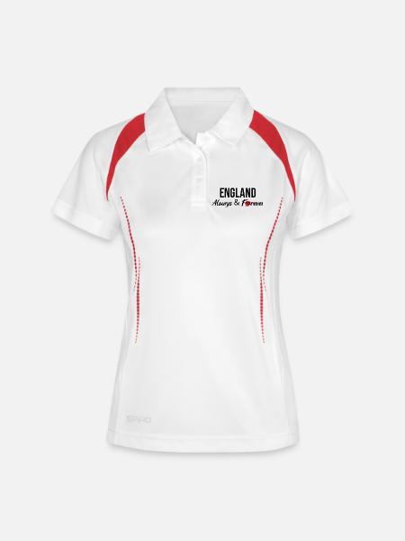 England Always & Forever - Heritage Pride Design - Women's Polo breathable - white/navy