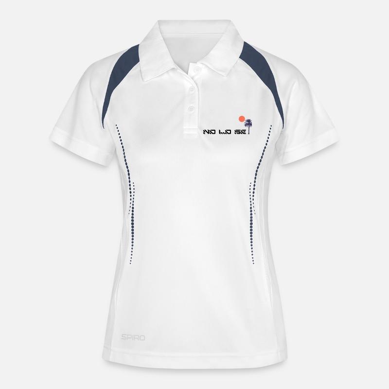 No lo se - Women's Polo breathable - white/navy