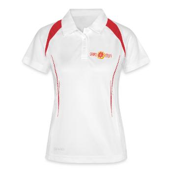 Grapefruit Citrus Slice unny Citrus Pun Design - Women's Polo breathable - white/navy - Front