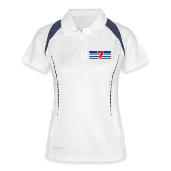 Numéro 7 France  - Polo respirant Femme - blanc/marine - Devant