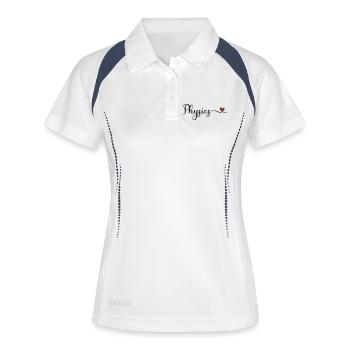 Physics - I love Physics Typography with a Heart - Women's Polo breathable - white/navy - Front