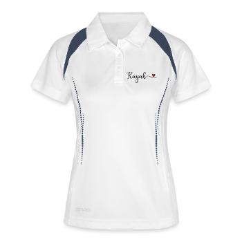 Cute Kayak Heart Design - Women's Polo breathable - white/navy - Front