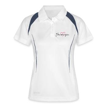 Maid of trustee heart hen party - Women's Polo breathable - white/navy - Front