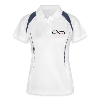Infinity sign symbol gift love - Women's Polo breathable - white/navy - Front
