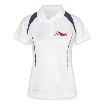 Maison - Polo respirant Femme - blanc/marine - Devant