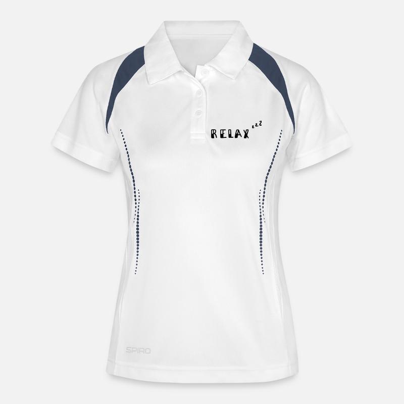 Relax - Women's Polo breathable - white/navy
