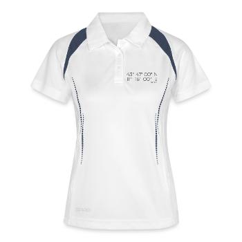 Coordonnées : Firenze, Florence, Italie - Polo respirant Femme - blanc/marine - Devant
