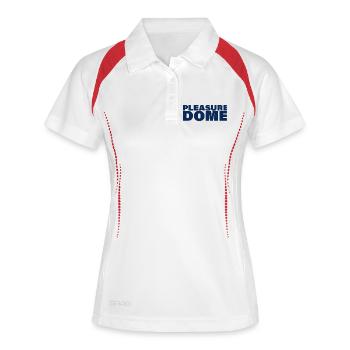 PLEASURE DOME - Frauen Polo atmungsaktiv - Weiß/Navy - Vorne
