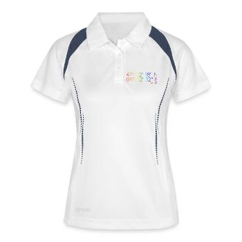 Coordonnées de la Pride Zurich - Polo respirant Femme - blanc/marine - Devant