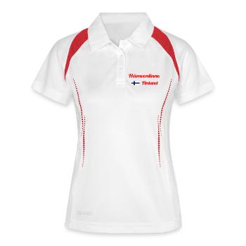 Hämeenlinna Finland- Stylish prints - Women's Polo breathable - white/navy - Front