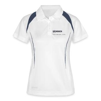 SAXON Saxe - Polo respirant Femme - blanc/marine - Devant