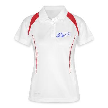 turtle cute smiling happy funny - Women's Polo breathable - white/navy - Front