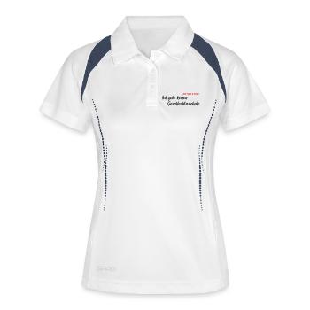 Ich gebe keinen Geschlechtsverkehr - Frauen Polo atmungsaktiv - Weiß/Navy - Vorne
