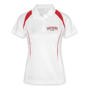 Dortmund Est. 2005 - Frauen Polo atmungsaktiv - Weiß/Navy - Vorne