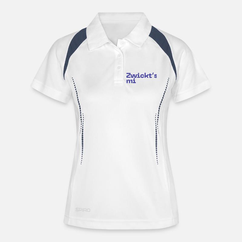 Zwickt's mi - Austropop - Women's Polo breathable - white/navy