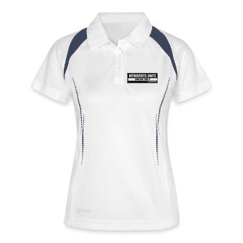 Introvertierte - Frauen Polo atmungsaktiv - Weiß/Navy - Vorne