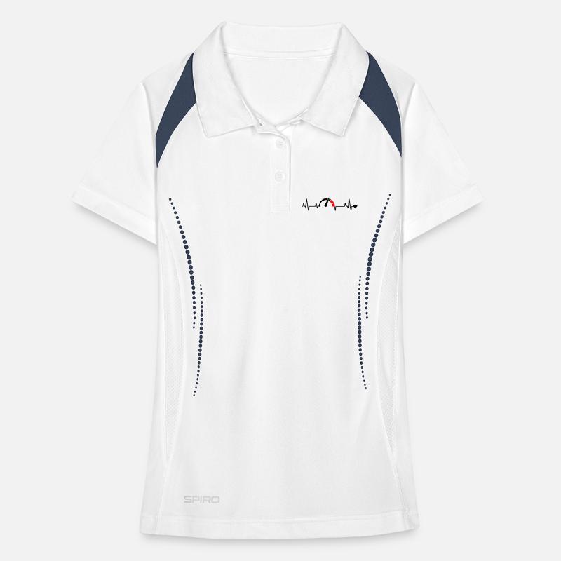 Red Segment Bow Logo Pattern Women's Polo breathable