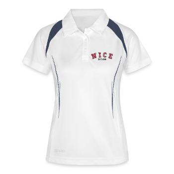 Nice Fondé en 2006 - Polo respirant Femme - blanc/marine - Devant