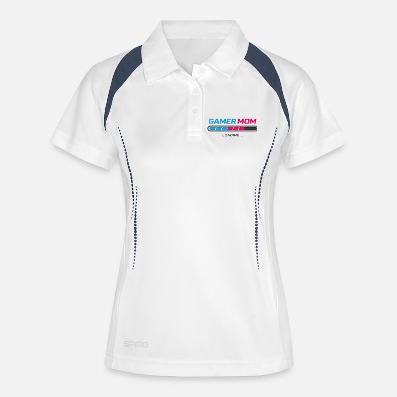 Gamer Mom Loading Bar - Women's Polo breathable - white/navy