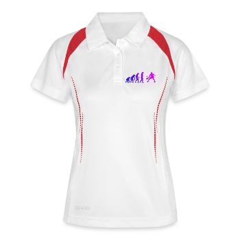 Pickleball player Idee für pickleball athlete Fans - Frauen Polo atmungsaktiv - Weiß/Navy - Vorne