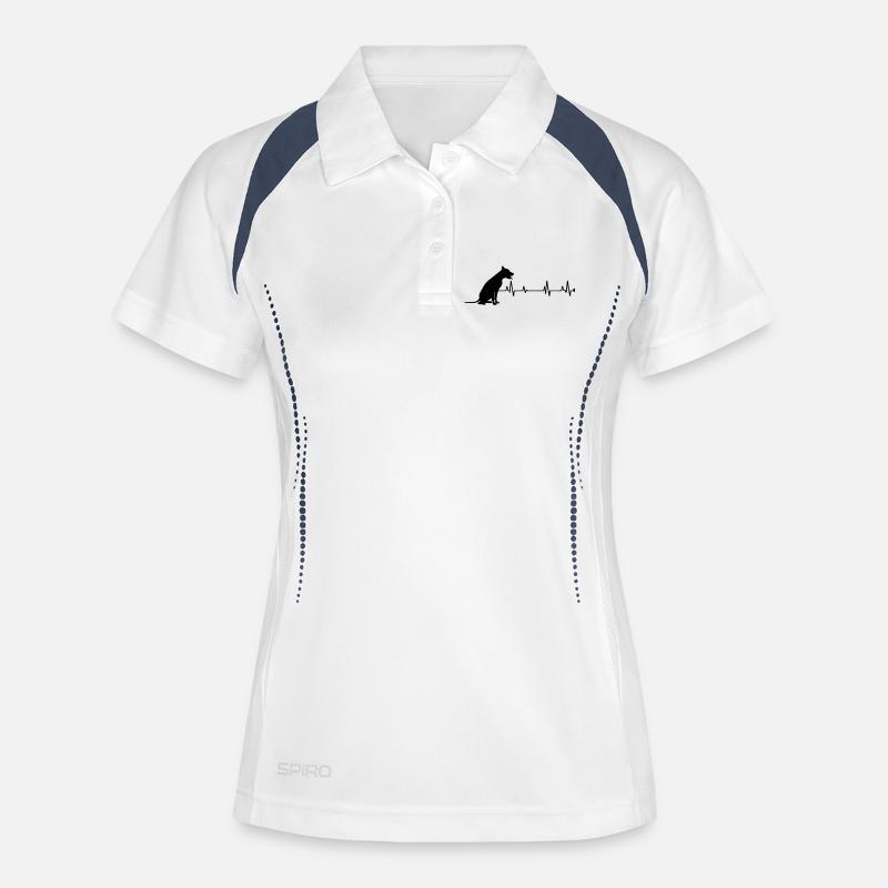 Dog - Women's Polo breathable - white/navy