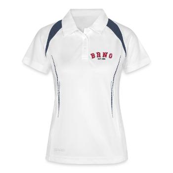 Brno Fondée en 1986 - Polo respirant Femme - blanc/marine - Devant