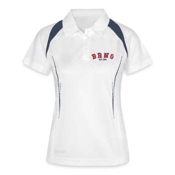 Brno Fondée en 1976 - Polo respirant Femme - blanc/marine - Devant