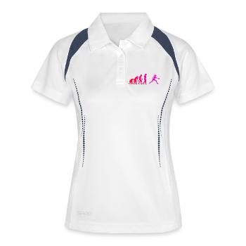 Pickleball trainer design for pickleball game fans - Women's Polo breathable - white/navy - Front