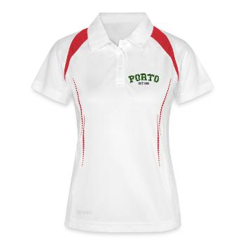 Porto Fondé en 1996 - Polo respirant Femme - blanc/marine - Devant