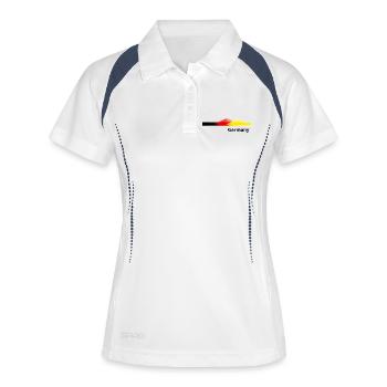 Germany Flag Brush Art - Women's Polo breathable - white/navy - Front