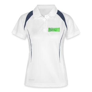 Frau Amila - Frauen Polo atmungsaktiv - Weiß/Navy - Vorne