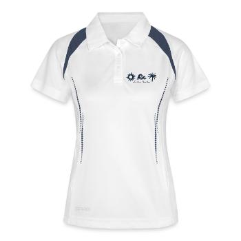 LostinParadise - Frauen Polo atmungsaktiv - Weiß/Navy - Vorne