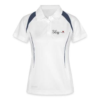 félicité - Polo respirant Femme - blanc/marine - Devant