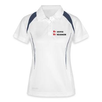 My sister nice quote - Women's Polo breathable - white/navy - Front
