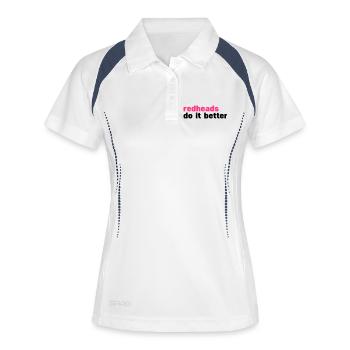 redheads do it better (redheads do it better) - Women's Polo breathable - white/navy - Front