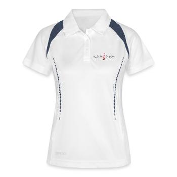 Clé de Sol Éclatante - Polo respirant Femme - blanc/marine - Devant