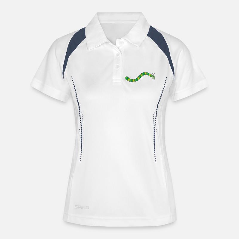 caterpillar - Women's Polo breathable - white/navy