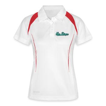 San Diego Script Vague Rétro - Polo respirant Femme - blanc/marine - Devant